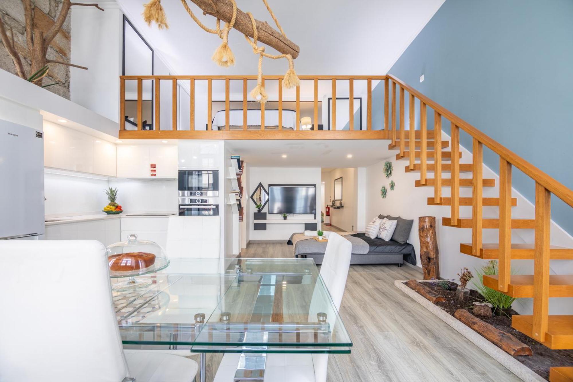 Apartamento Deluxe Spacious Flats W Mezzanine By Host Wise OOporto Habitación foto